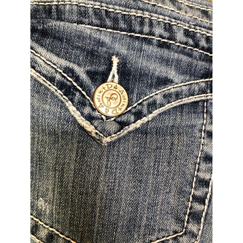 Adiktd Jeans Women's‎ Size 6 Blue Bootcut Embellished Pockets Western Cowgirl - Picture 5 of 15